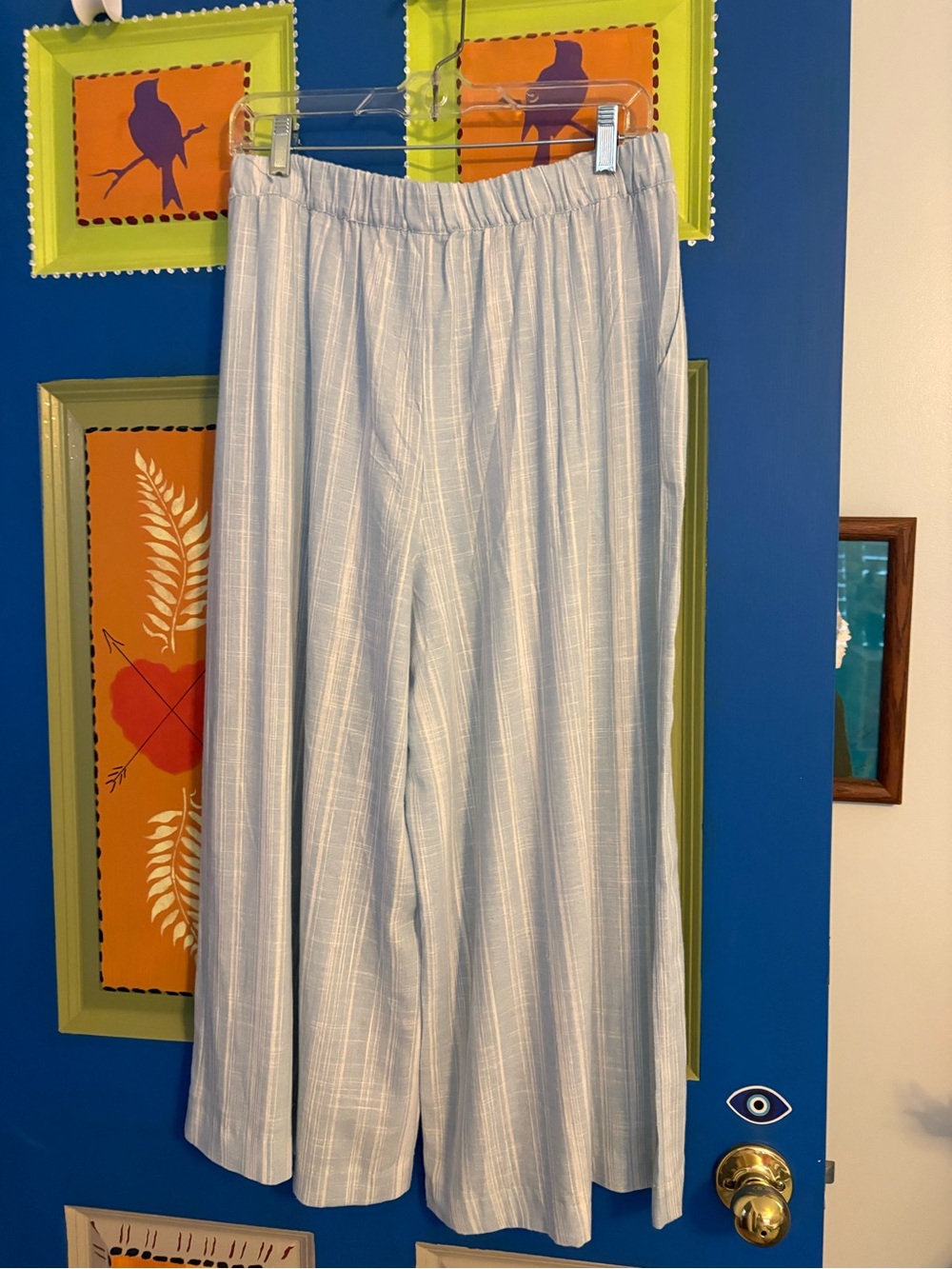 Wonderly Linen Blend wide leg cropped pants Petite Medium